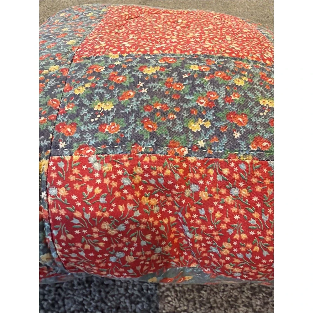 Vtg Quilt Square Homemade Pillow 14